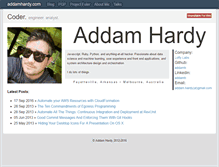 Tablet Screenshot of addamhardy.com